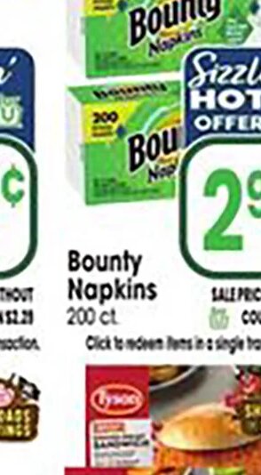Bounty Napkins at Jewel-Osco