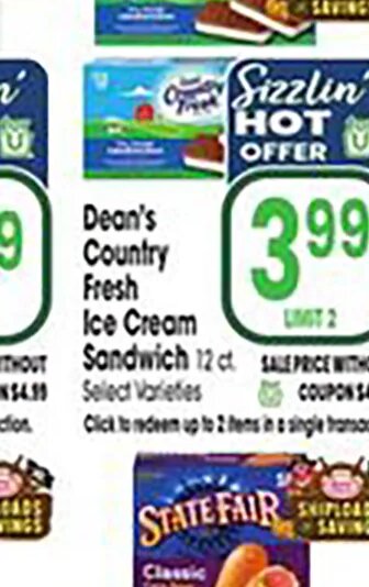 Dean's Country Fresh Ice Cream at Jewel-Osco