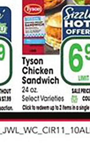 Tyson Chicken Sandwich at Jewel-Osco