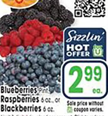 Blueberries or Raspberries or Blackberries at Jewel-Osco