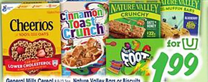 General Mills Cereal / Nature Valley / Betty Crocker at Jewel-Osco
