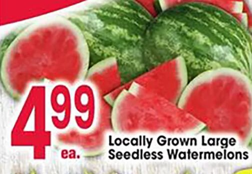 Locally Grown Seedless Watermelons