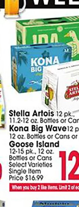 Stella Artois/Kona/Goose Island at Jewel-Osco