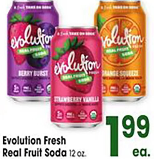 Evolution Fresh Real Fruit Soda at Jewel-Osco