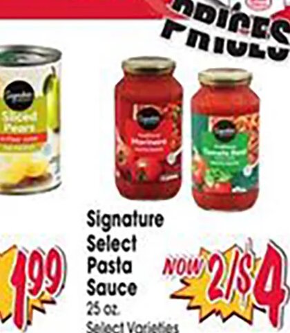 Signature Select Pasta Sauce at Jewel-Osco
