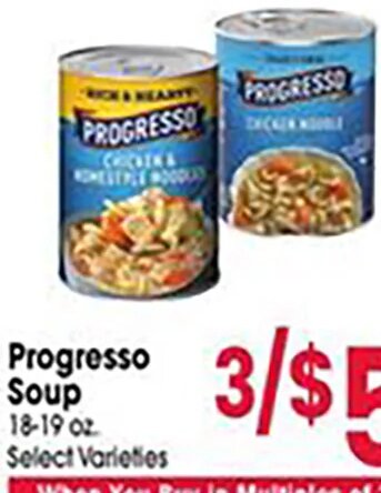 Progresso Soup at Jewel-Osco