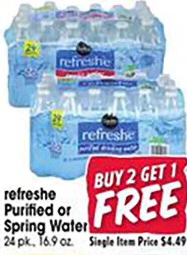 refreshe Purified or Spring Water