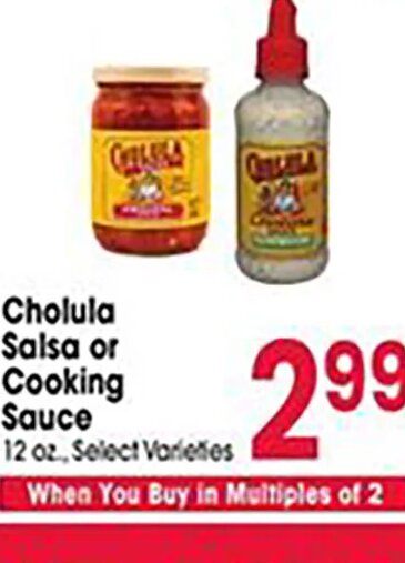 Cholula Salsa or Cooking Sauce
