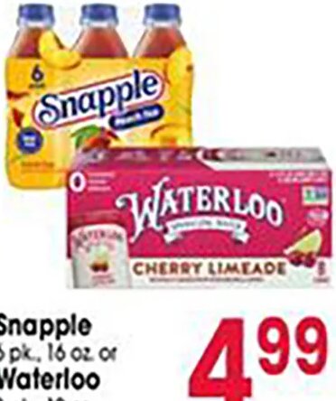 Snapple or Waterloo