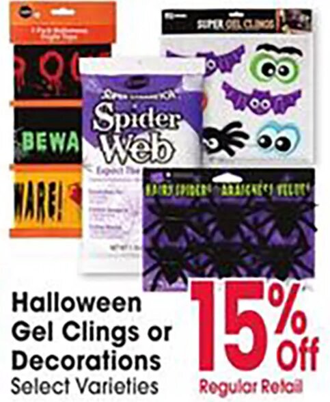Halloween Gel Clings or Decorations