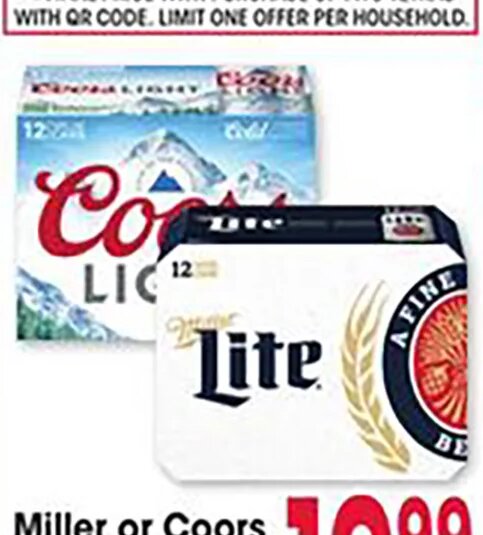 Miller or Coors at Jewel-Osco