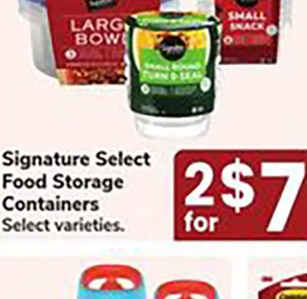 Signature Select Food Storage Containers