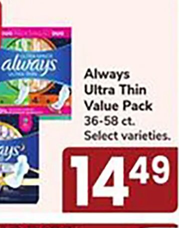 Always Ultra Thin Value Pack
