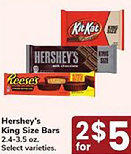 Hershey's King Size Bars at Jewel-Osco