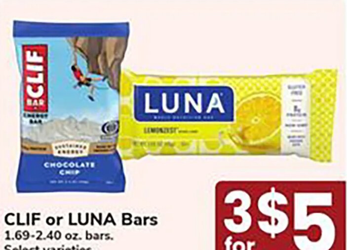 CLIF or LUNA Bars