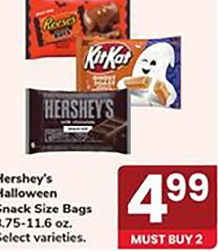 Hershey's Halloween Snack Size Bags at Jewel-Osco