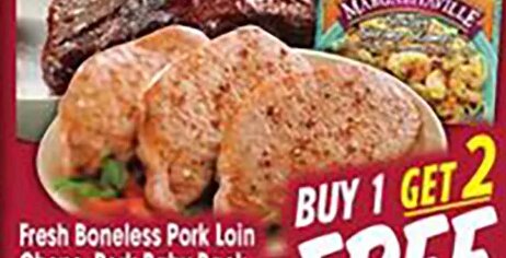 Fresh Boneless Pork Loin Chops, Pork Baby Back Ribs