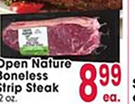 Open Nature Boneless Strip Steak at Jewel-Osco
