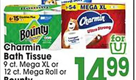 Charmin Bath Tissue or Bounty Paper Towels