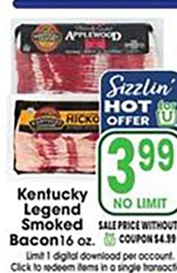 Kentucky Legend Smoked Bacon at Jewel-Osco