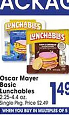 Oscar Mayer Basic Lunchables at Jewel-Osco
