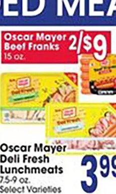 Oscar Mayer Deli Fresh Lunchmeats