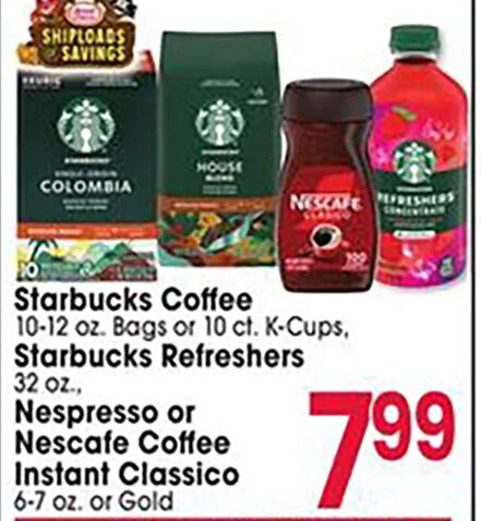 Starbucks Coffee or Nescafe Instant Classico