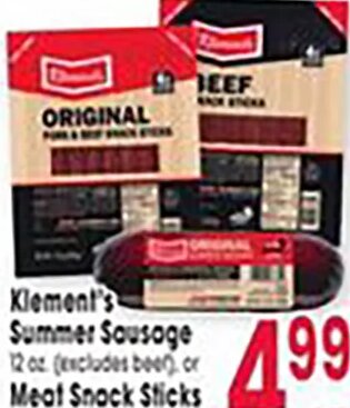 Klement's Summer Sausage at Jewel-Osco