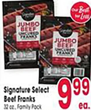 Signature Select Beef Franks at Jewel-Osco