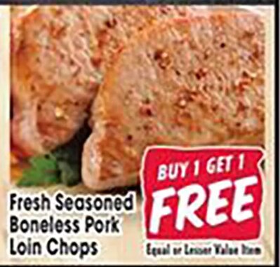 Fresh Seasoned Boneless Pork Loin Chops