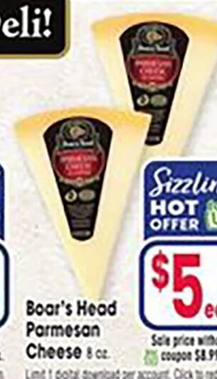 Boar's Head Parmesan Cheese at Jewel-Osco