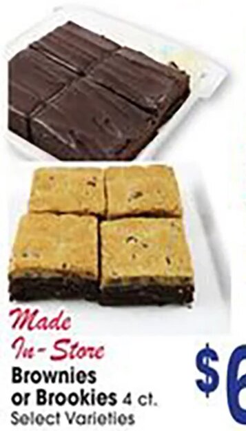 Made In-Store Brownies or Brookies