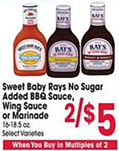 Sweet Baby Ray's No Sugar Added BBQ Sauce