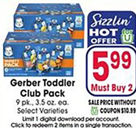 Gerber Toddler Club Pack