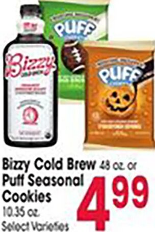 Bizzy Cold Brew or Puff Seasonal Cookies at Jewel-Osco
