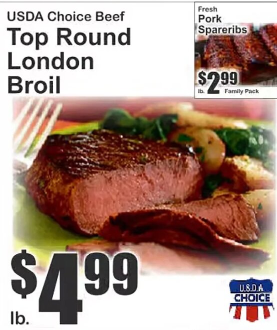 USDA Choice Beef Top Round London Broil