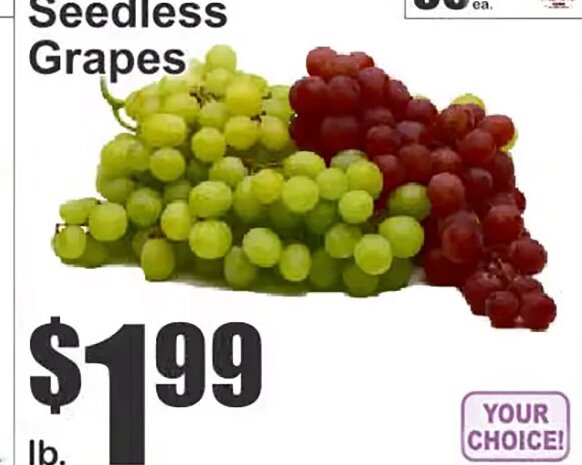 California Extra Large Red or Green Seedless Grapes