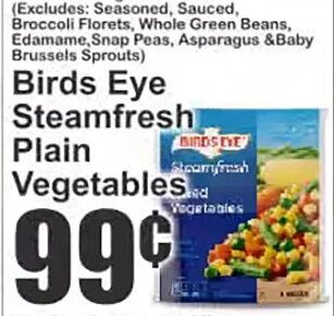 Birds Eye Plain Vegetables
