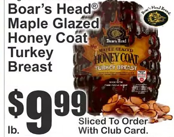 Boar's Head Maple Glazed Honey Coat Turkey Breast at Key Food