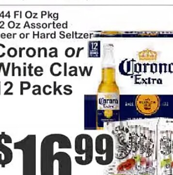 Corona or White Claw 12 Packs