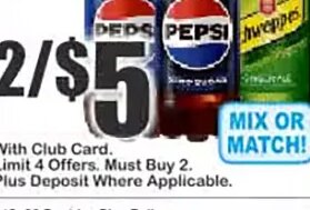 Pepsi or Schweppes 2 Liters
