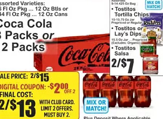 Coca Cola 8 Packs or 12 Packs
