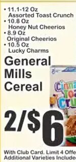 General Mills Cereal at Key Food