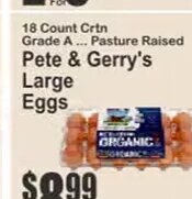Pete & Gerry's Large Eggs at Key Food