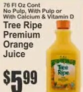 Tree Ripe Premium Orange Juice