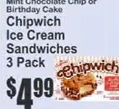 Chipwich Ice Cream Sandwiches