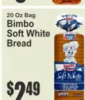 Bimbo Soft White Bread at Key Food