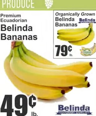 Premium Ecuadorian Belinda Bananas