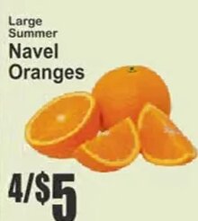 Large Summer Navel Oranges at Key Food