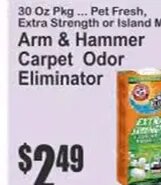 Arm & Hammer Carpet Odor Eliminator at Key Food